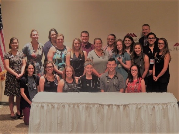 group photo of nursing students at St. Joseph's College